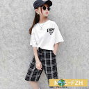 子供服 セットアップ キッズ 女の子 春夏 トップス 半袖 ブラウス チェック柄 ショートパンツ 韓国子ども服 ジュニア ベビー服 薄手 おしゃれ 可愛い(4)