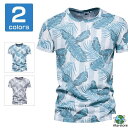 Tシャツ メンズ 半袖 カットソー クルーネック 半袖Tシャツ 花柄 涼しい 薄手 快適 カジュアル 夏 敬老の日 父の日 30代 40代(4)