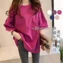 tシャツ カットソー レディース トップス 半袖 綿 ゆったり 可愛い 薄手 吸水 速乾 カジュアル 無地 シンプル