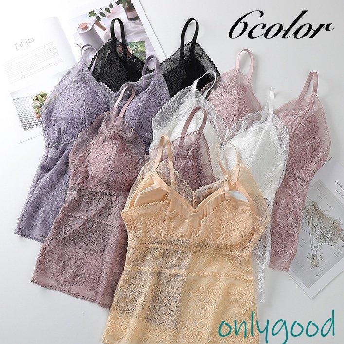 おしゃれカップ付きキャミソール キャミインナー ブラトップ 女性 インナー 下着 肌着 パッド付き 取り..