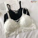 ブラジャー 3/4カップ ブラ レディース インナー 下着 ワイヤー無しブラ レースブラ 姫系 アンダーウェア 花柄レース レトロ 小さいカップ(4)