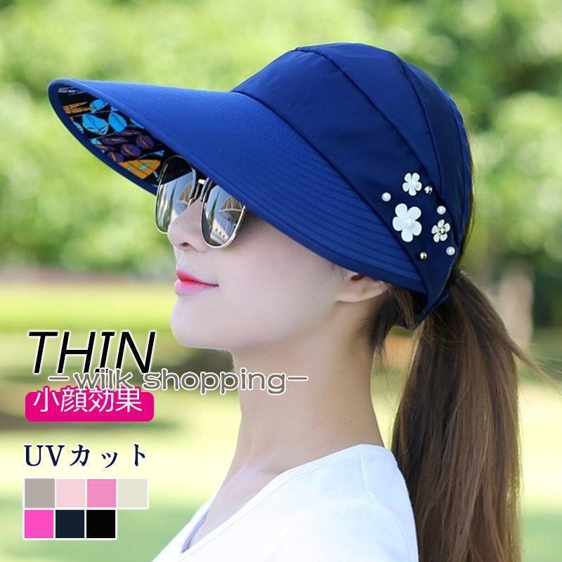 帽子レディース夏大きめuv日よけu...