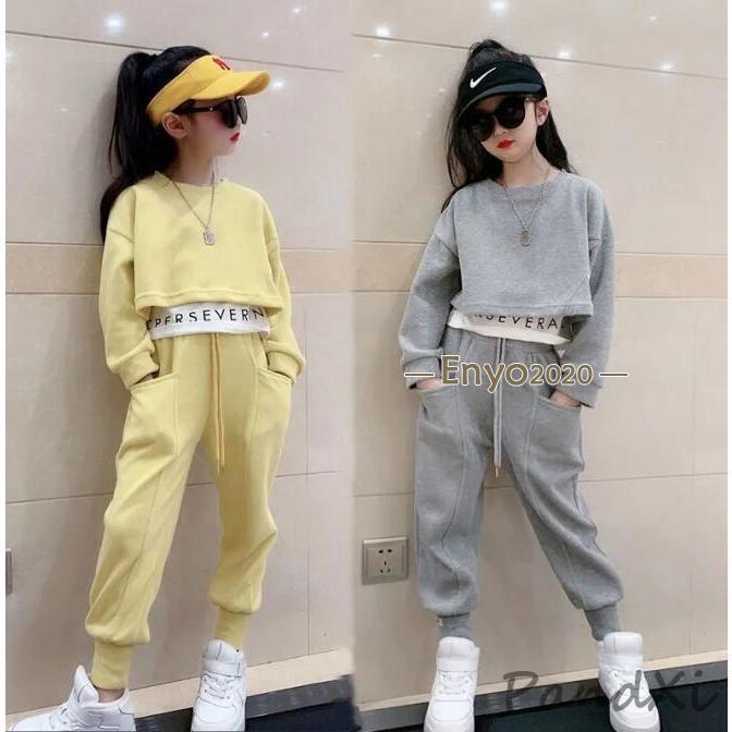 ジャージ キッズ 女子 上下 長袖 春秋 ドッキング 2点セット 子供服 セットアップ パーカー 長ズボン トレーナー スポーツウェア 運動着 可愛い おしゃれ 新品