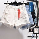 ショートパンツ レディース デニム Aライン 着回し抜群 清涼感 ファッション カットオフデザイン ハイウエスト 女性用 リゾート リラック