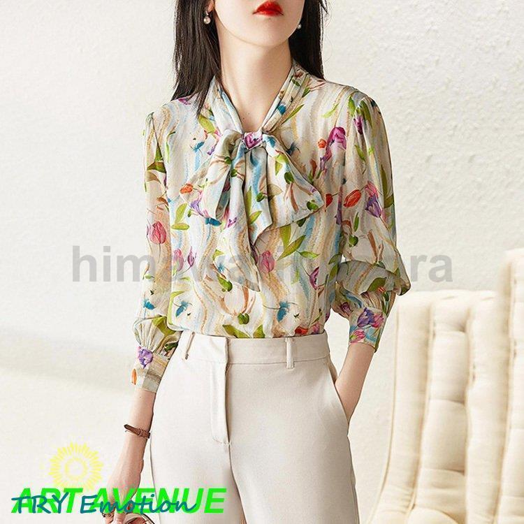 ブラウスレディース長袖ブラウス秋新...