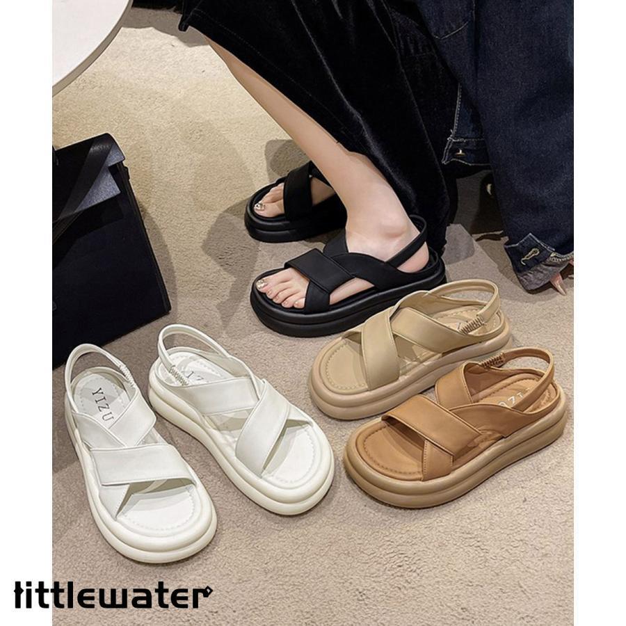 【スーパーセール限定】厚底クロスサンダル コンフォートサンダル