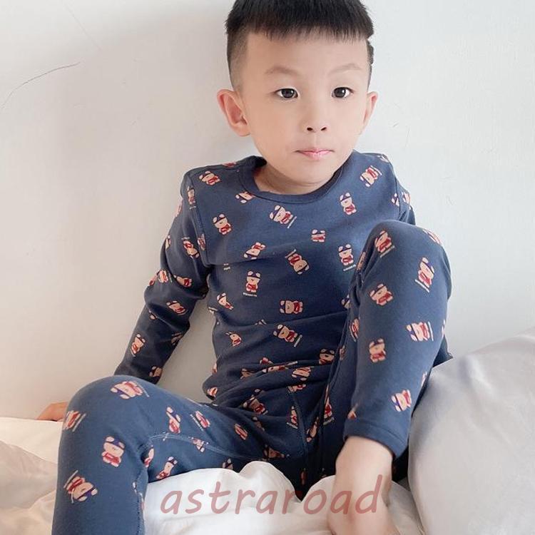上下セット 秋冬　キッズインナー 子供用　アンダーシャツ　インナーウェア　肌着 アンダーウェア 長袖..