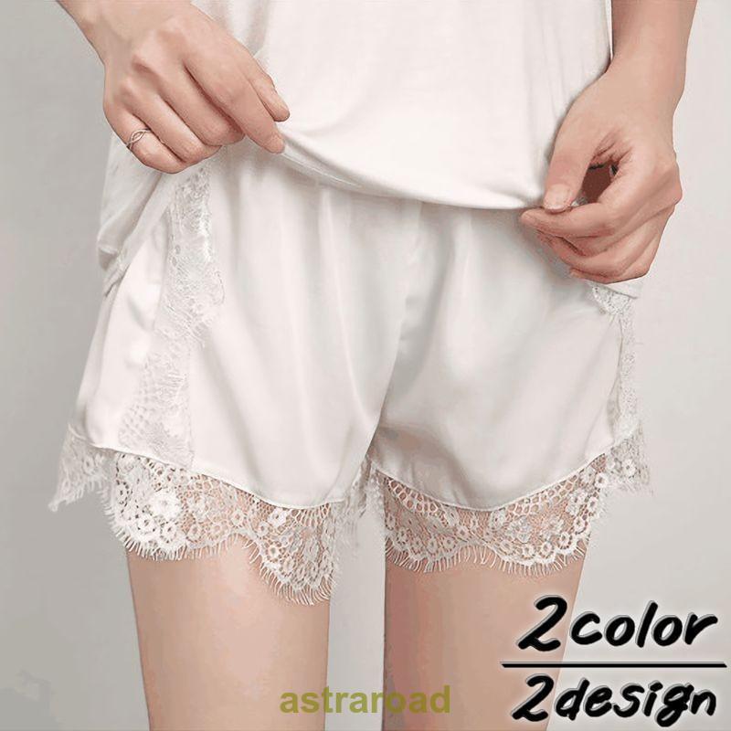 ペチパンツ タップパンツ レディース ショートパンツ 3分丈 レース リボン インナー コスチューム ペチ..
