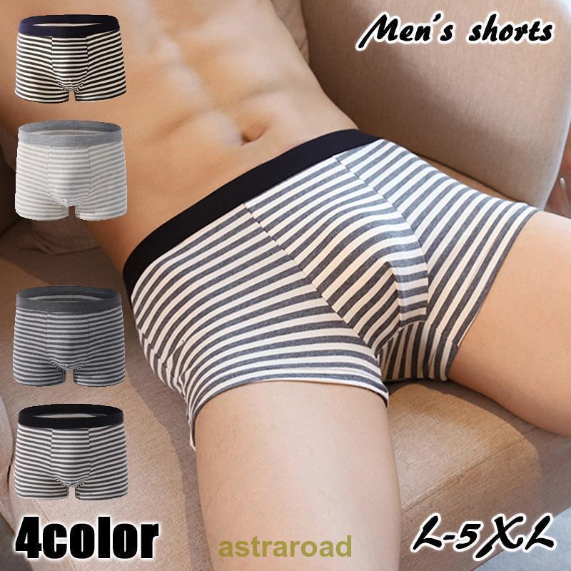 ボクサーパンツ 単品 ボックスショーツ パンティー メンズ インナー 男性下着 紳士用 前閉じ ボーダー 大きいサイズ有 立体裁断 3D裁断 立体構造 夏