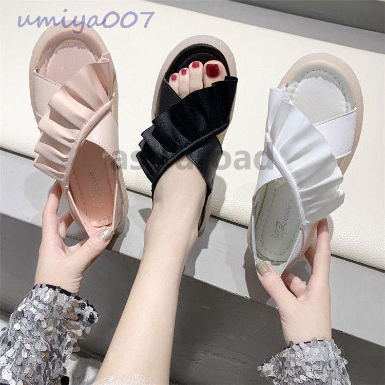 レディース サンダル　夏　サマーサンダル　女性　靴 ビーサン サボサンダル 歩きやすい　カジュアル ..