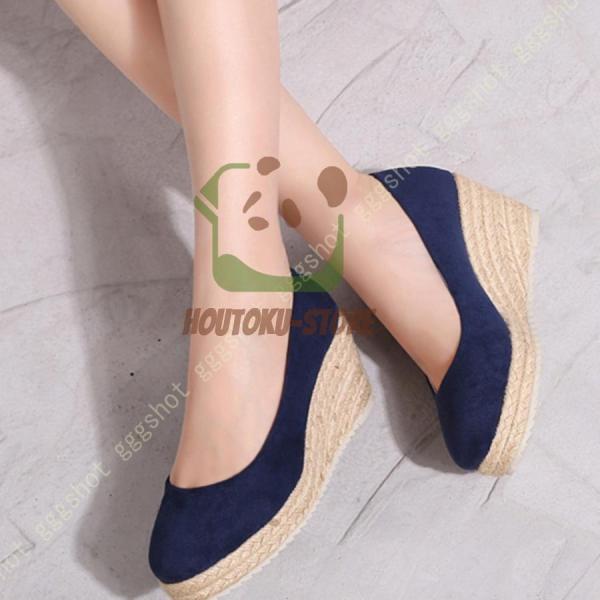 スリッポン レディース ジュート巻き 厚底 エスパドリーユ キャンバス 婦人靴 シューズ カジュアル ウェッジソール パンプス 痛くない ハイカット 春 夏