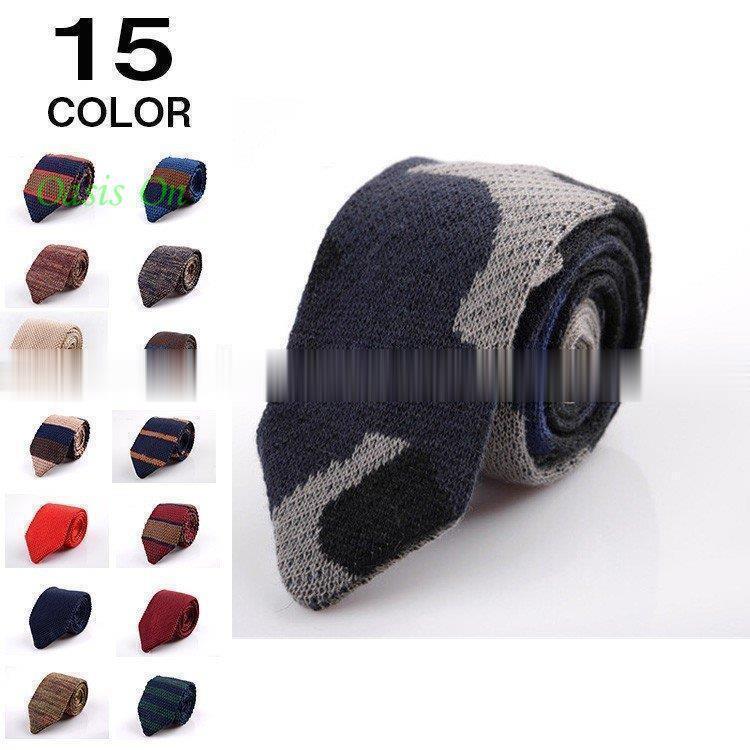 ニットタイ ネクタイ おしゃれ ビジネス ボーダー柄 メンズ フォマール 紳士 結婚式 無地 ビジネス カ..