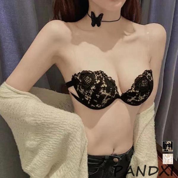 レースブラジャー ストラップレス落ちない レディース 肌着 ブラ 盛り インナー 女性下着 美盛り