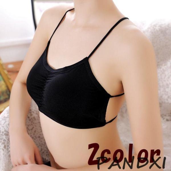 ブラジャー ノンワイヤー インナー チューブトップブラ 下着 単品 レディース 女性用 紐 クロス おしゃれ
