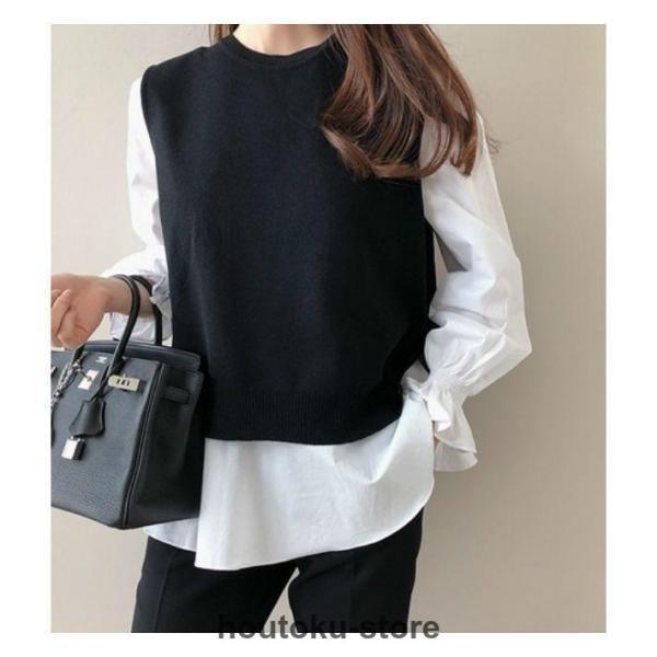 ニットベストセットペプラムチュニッ...