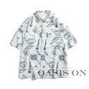 Tシャツ アロハシャツ ボタニカル かりゆしウェア 接触冷感 大きいサイズ 柄シャツ おしゃれ アメカジ 夏 サマー 開襟シャツ メンズシャツ カジュアル(4)