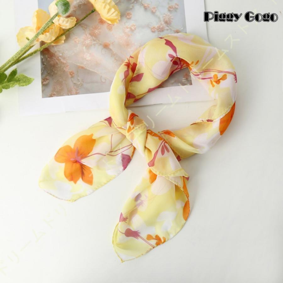 スカーフ ネッカチーフ バンダナ レディース 優しい肌触り おしゃれ カジュアル 薄手 シフォン 正方形 多機能 シルク バッグ飾り 髪飾り 春夏 海辺 旅行 通勤