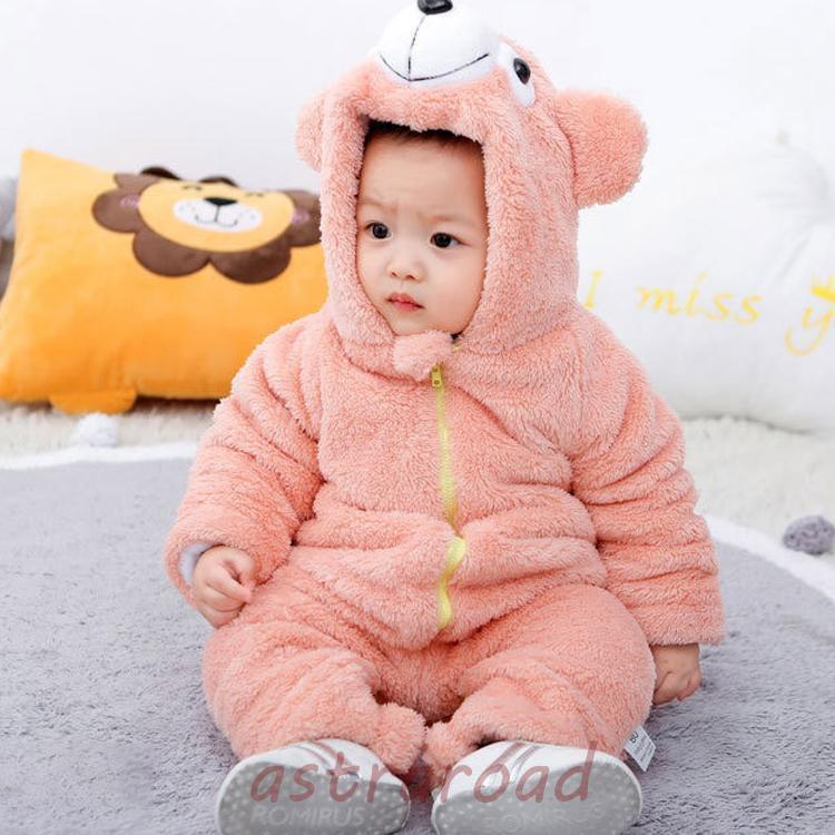 秋冬 ベビー ロンパース コート カバーオール ジャンプスーツ フード付き 中綿 防寒ジャケット 男の子 女の子 出産祝い ベビー服 中綿