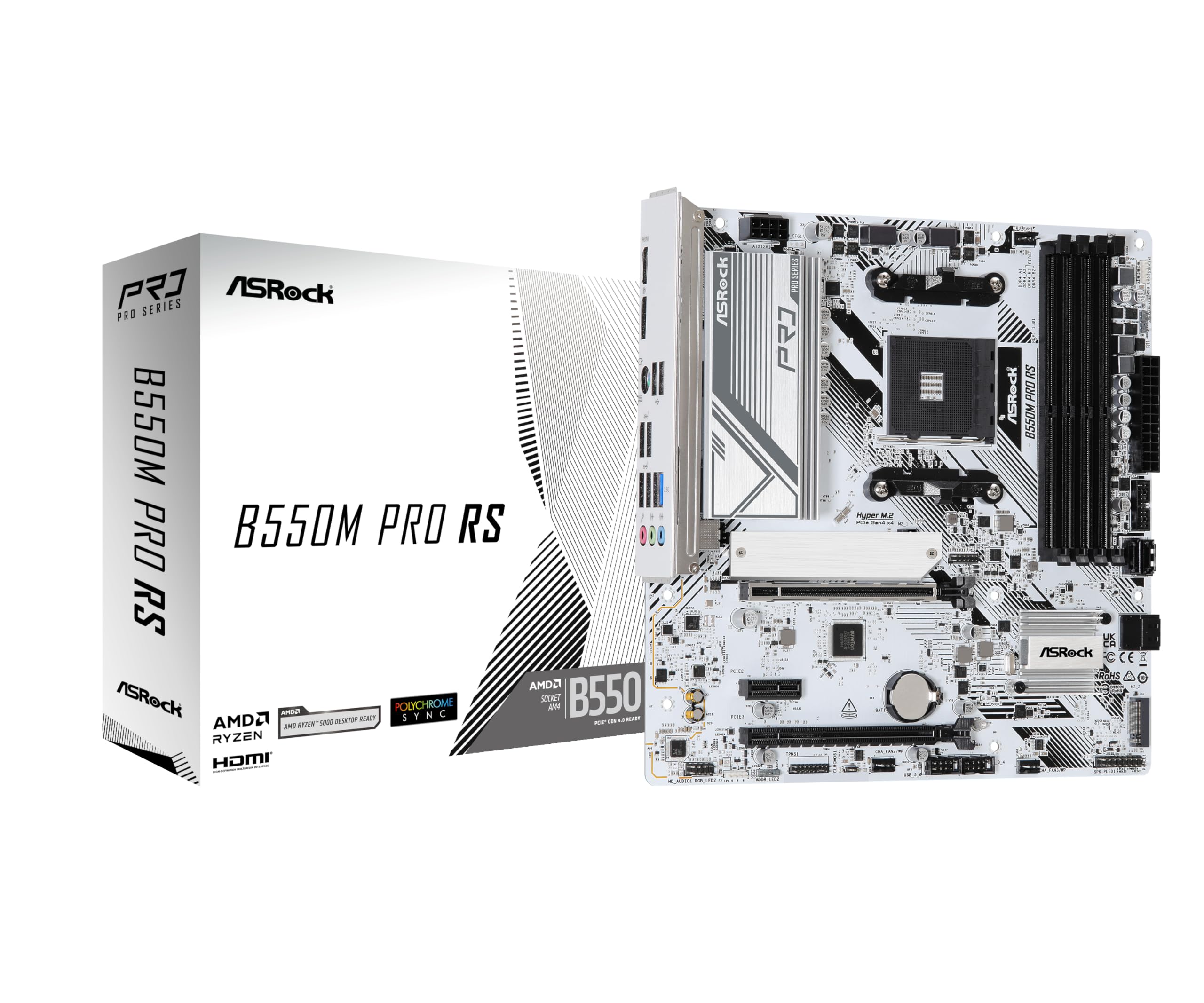 Motherboards - ASRock マザーボード B550M Pro RS AMD Ryzen 5000 シリーズ CPU (Socket AM4) 対応 B550 チップセット Micro ATX DDR4