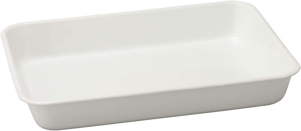 琺瑯バット 10枚取 36.4×26.8×5.3cm トレー 下ごしらえ キッチン用品 耐熱 日本製 ホワイト キッチンツール 調理器具