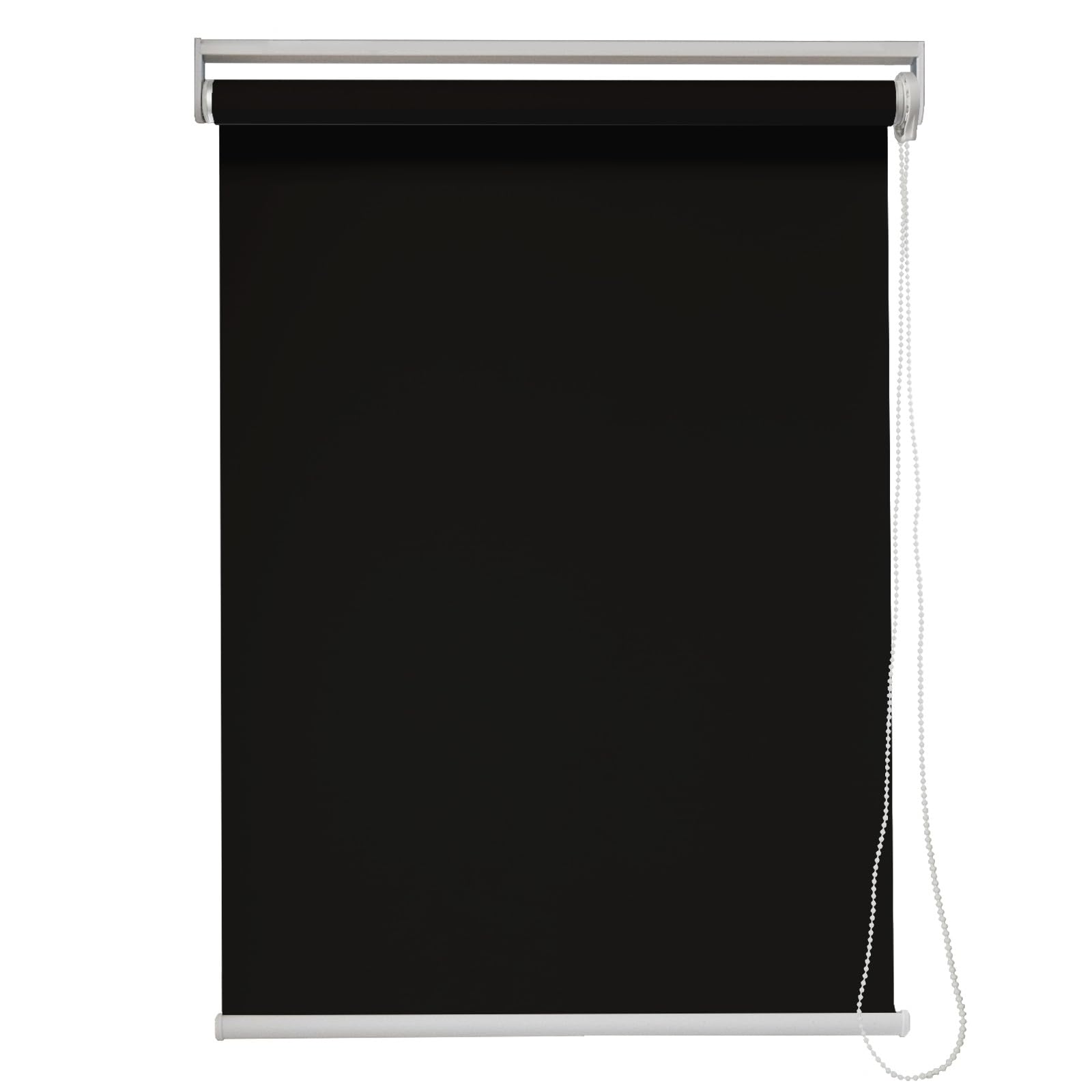 Rakuten - ロールスクリーン 1級遮光 遮熱 断熱 オーダーメイド 幅40cm 丈60cm ブラック 日本製 目隠し 間仕切り 無地 シンプル