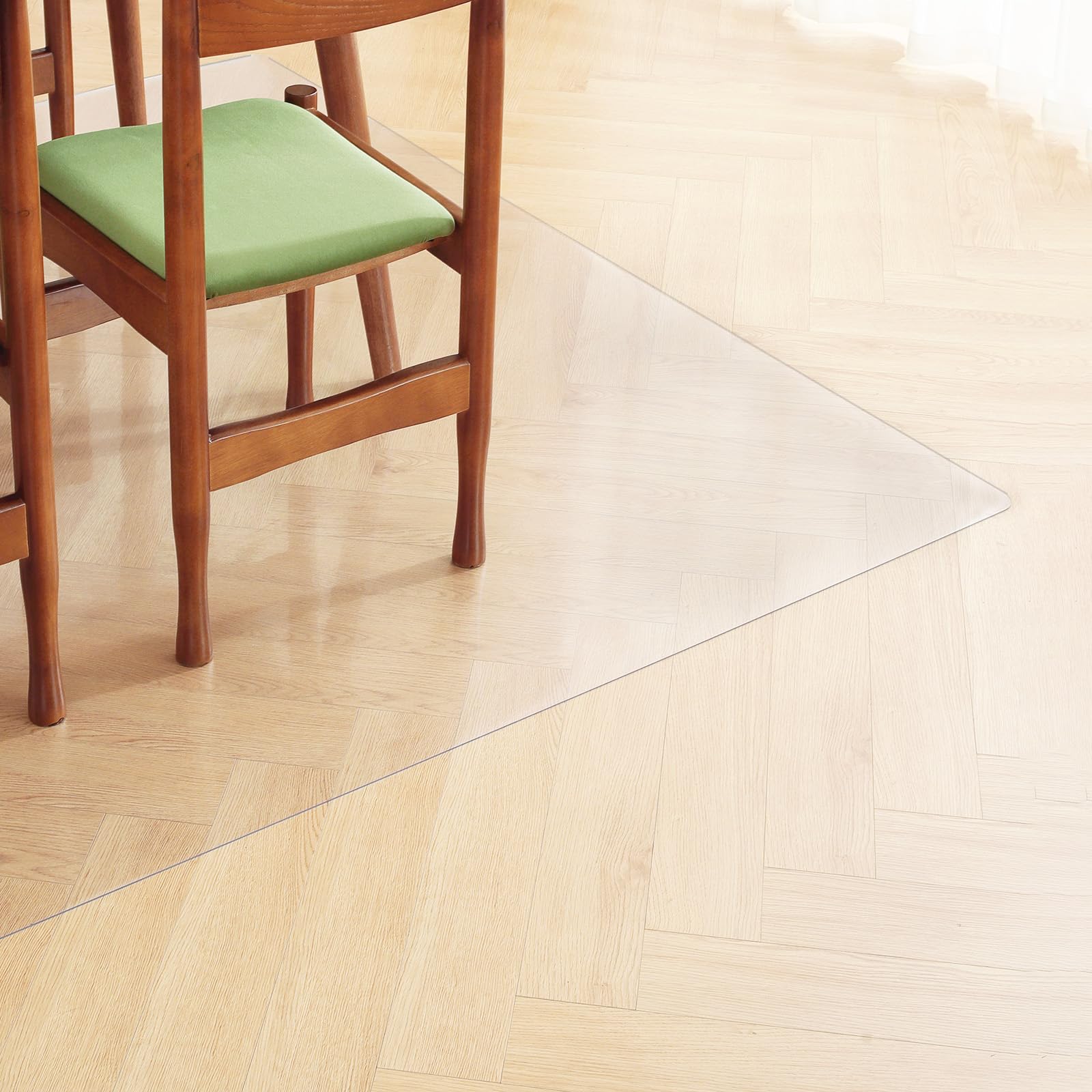 Rakuten - ダイニングマット 透明 180x240cm 厚さ1.5mm 撥水 床保護マット 傷防止 滑り止め エンボス加工 防音 防水 拭ける 畳 フローリング 床暖房対応 大型 デスクマット 椅子足元マット 保護シート マッ