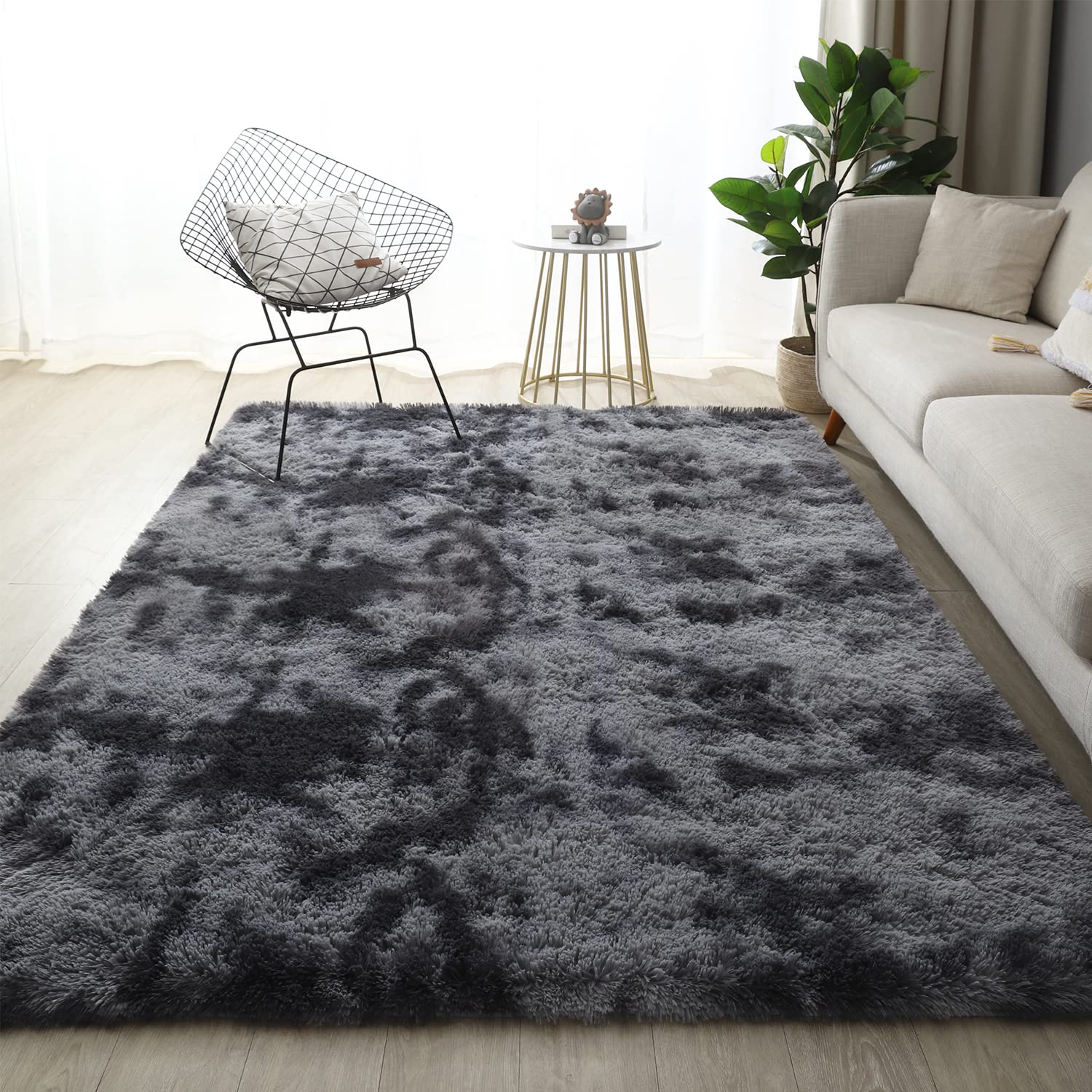 ラグ カーペット 洗える 長方形 ラグマット 極厚 毛足約4cm 絨毯 防ダニ 滑り止め付 抗菌 防臭 ふわふわ 秋冬 床暖房対応 滑り止めシート付