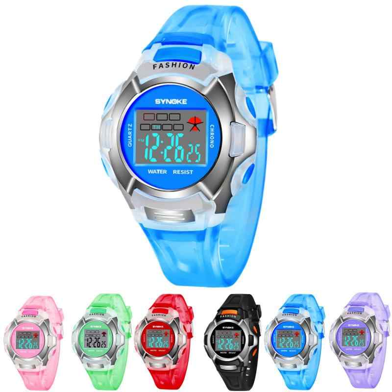 デジタル腕時計 女の子 ウォッチ キッズ ガールズ 学生電子時計 防水 軽量 スポーツ 夜間LEDライト 目覚まし時計 アラーム付き 日付曜日表示 12/24時間 カラー数字 ストップウォッチ タイマー
