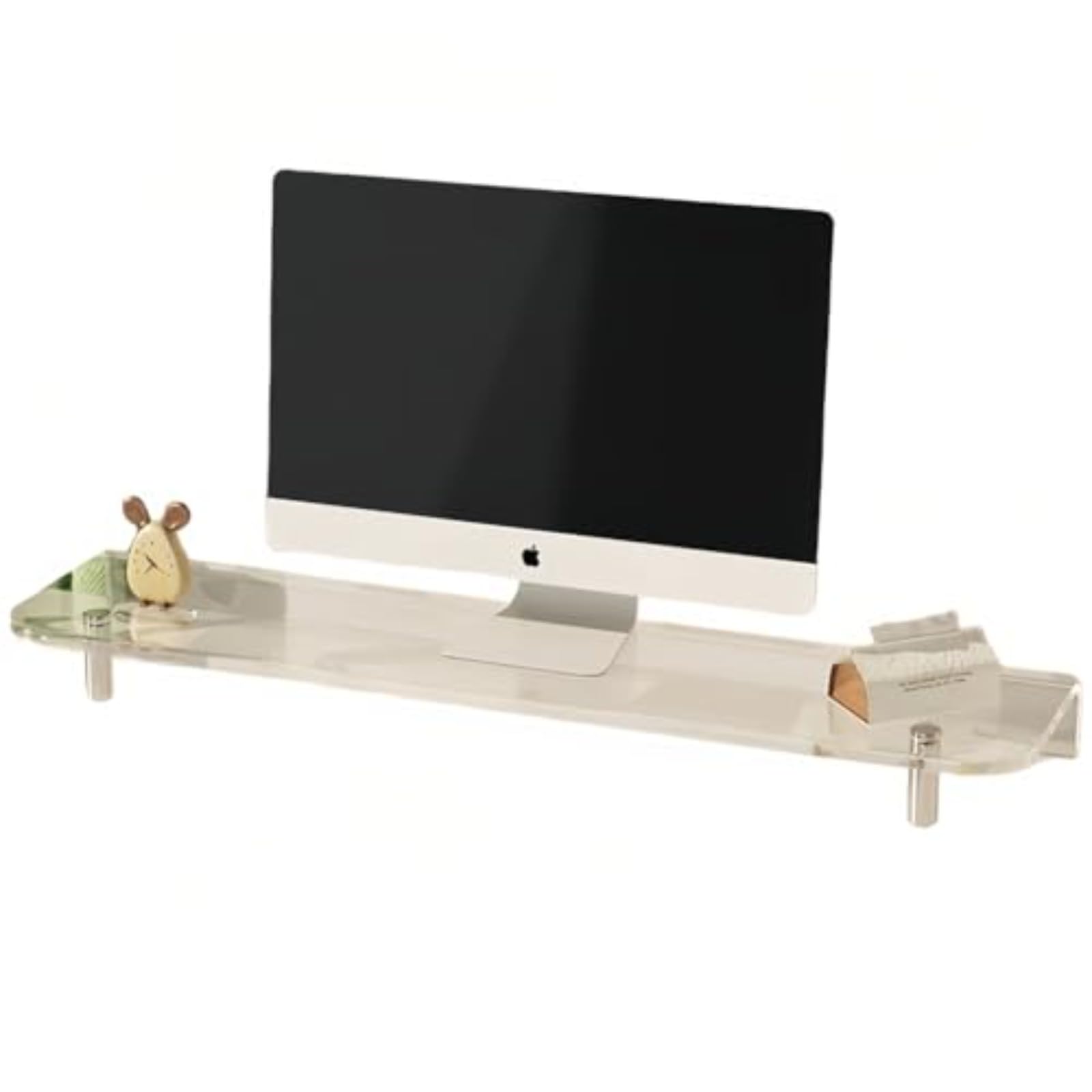 モニター台 卓上 80cm アクリル 透明 机上台 モニタースタンド パソコンラック キーボード 収納 オフィス シンプル おしゃれ