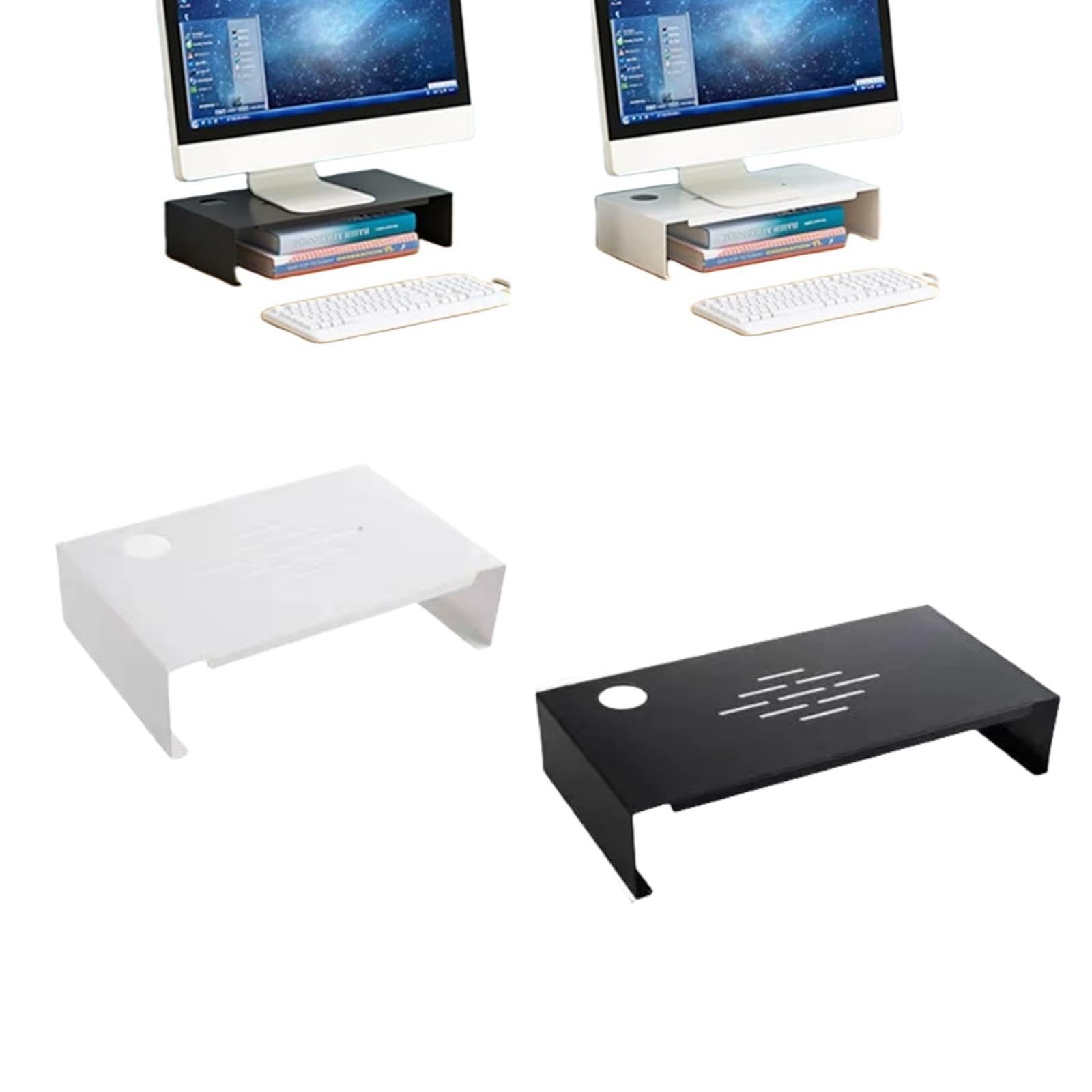 Stands - モニター台 机上台 パソコン台 卓上台 PCスタンド モニタースタンド デスク上置棚 幅50cm 高さ8cm 耐荷重20kg 炭素鋼 ブラック 組立不要 おしゃれ パソコンラック