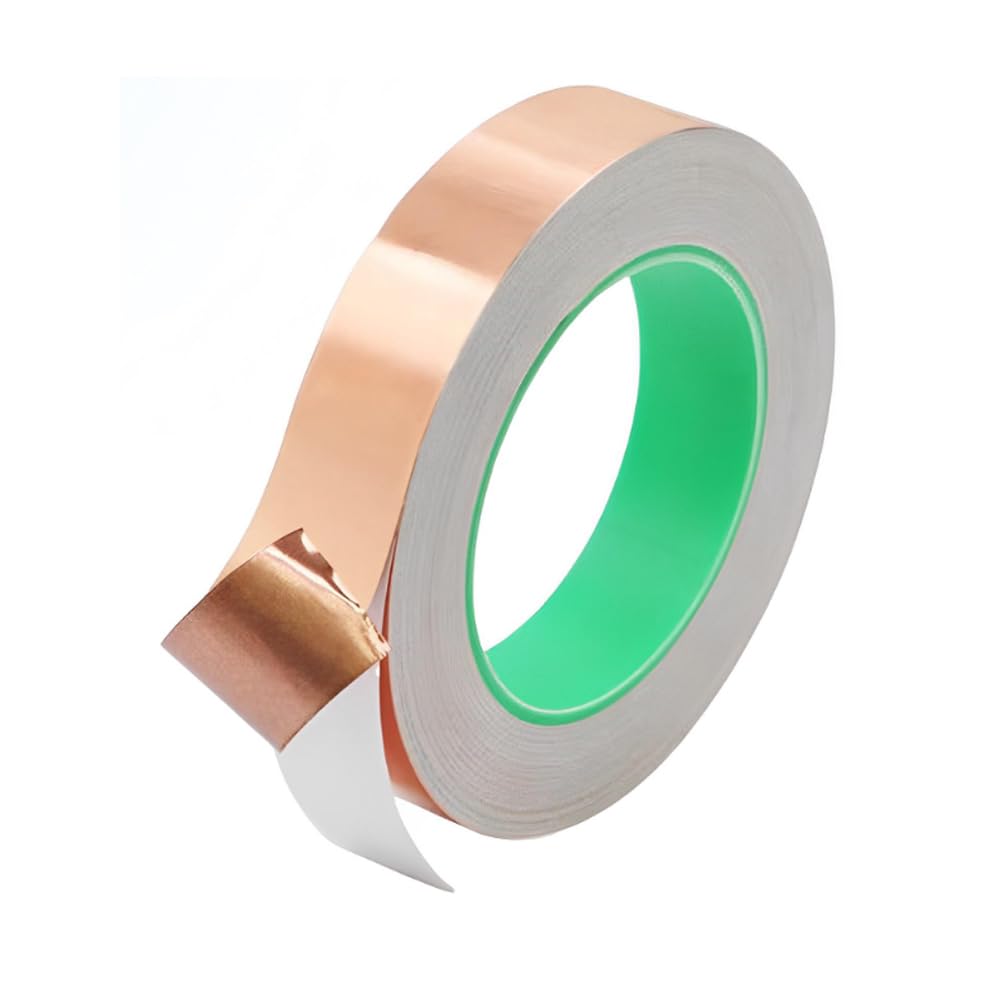 銅箔テープ 幅20mm 長さ20m 導電性 粘着テープ EMIシールド 放射線対策 静電気除去 ギター 電子部品 修理 カタツムリ対策 園芸