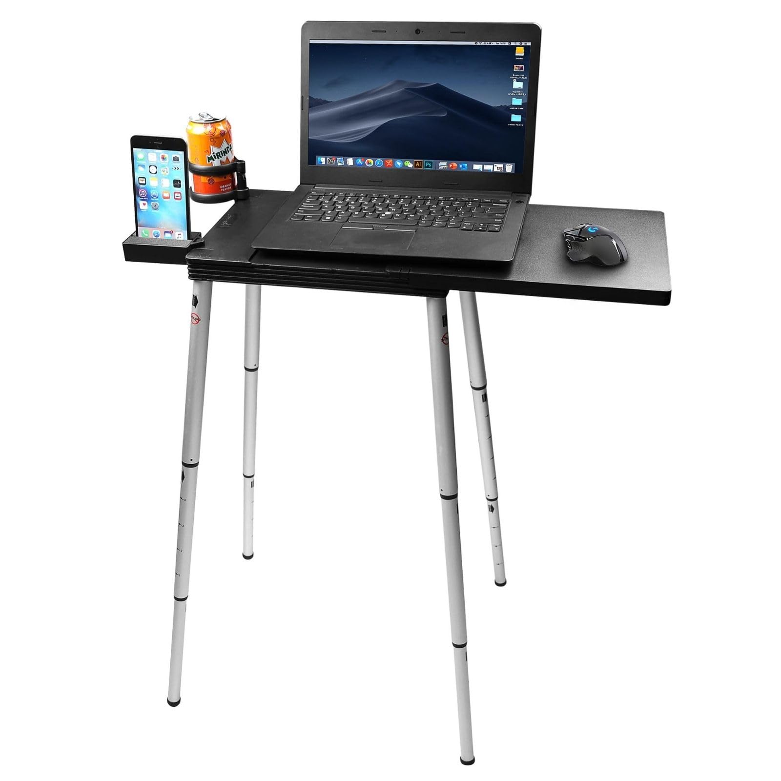 Tabletote PLUS 【あなたの好きな時にパッと快適な作業を】 ノートパソコンスタンド 日本語パッケージ版 折りたたみテーブル カバンに入る 折りたたみデスク 高さ無段階調節 30～74cm 軽量 1.5kg