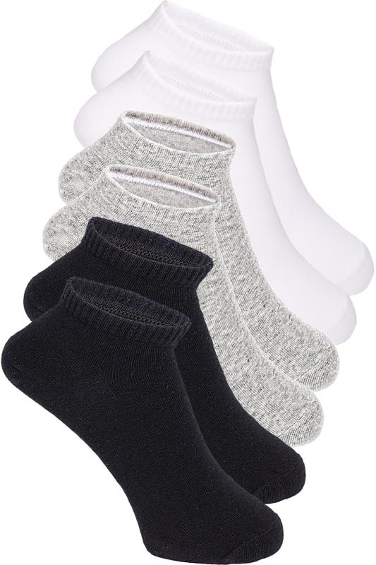 [Nithra] 靴下 メンズ 踝 くるぶし 無地 ショート ソックス 薄手 6足/5足 セット アンクル 脱げにくい 綿混 年間 24-27cm/27-29cm