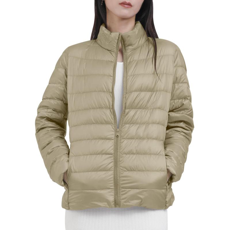 [PAFHL] ダウンジャケット レディース 暖かい ウルトラライト 防寒 防風 軽量 カジュアル 無地 ダウンコート 春秋冬 収納袋付き