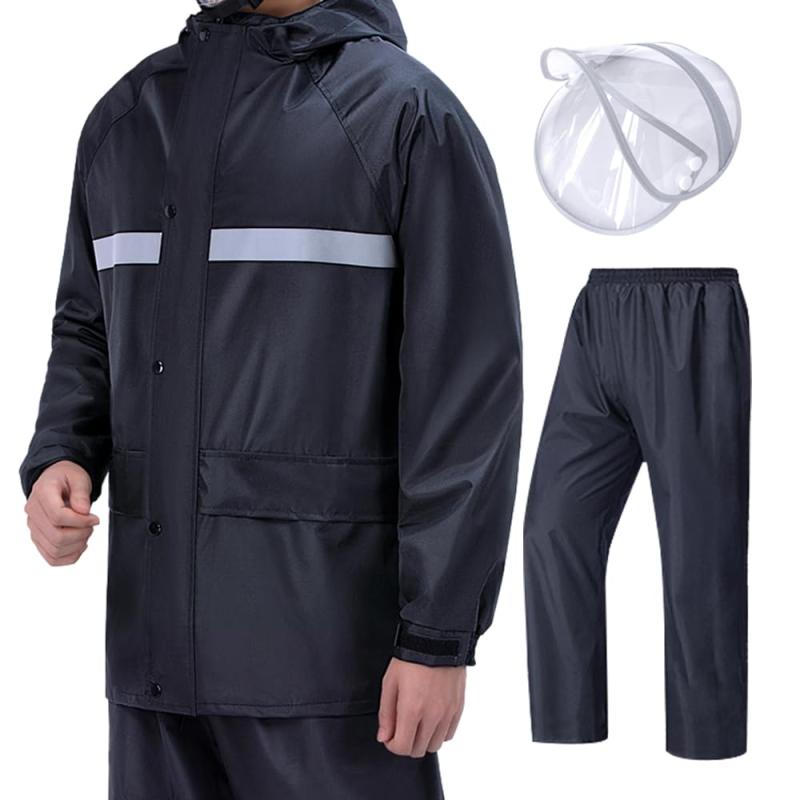 [Tanoka] レインコート 上下 セット レインウェア メンズ レディース 雨合羽 レインスーツ アウトドア 通気メッシュ 超防水 透湿度アップ 防水 撥水 バイク用 レインウェア 梅雨対策 バイク 自