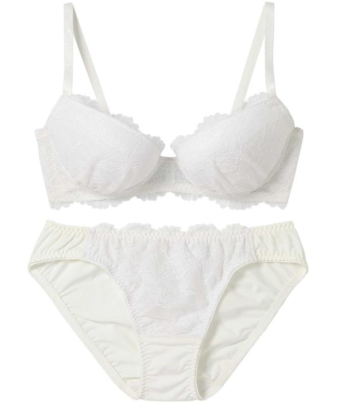 [アンフィ] ブラジャー ショーツセット まる胸メイク A~Gカップまで対応 大きいサイズ 推し活・推し事応援 【ブラショーツセット】 上下セット ブラ BBJ201 レディース