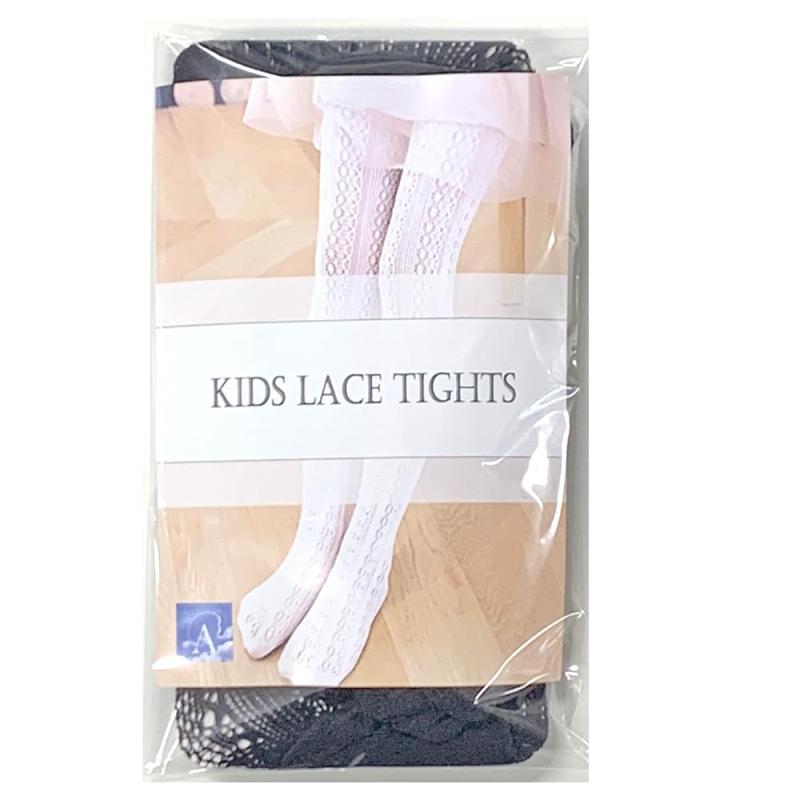 [Angel's Closet] 子供 タイツ 【よく伸びる 丈夫なタイツ 】 100～130cm 子供用 ジュニア キッズ ストッキング 網タイツ レース 柄 かわいい 蒸れない やわらか 洗濯可 長く使える フォーマル 発表