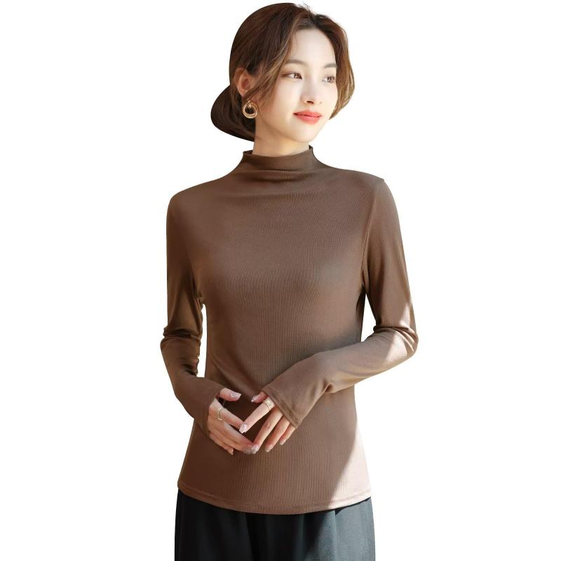 [Sillictor] インナーシャツ レディース アンダーシャツ ハイネック アンダーウェア 肌着 長袖 インナー [通気保温＆抗菌防臭]