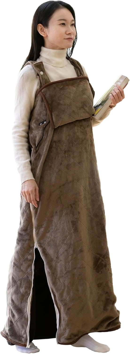 山善 電気毛布 くるみケット ブラウン YAPP-75US 着る電気毛布 まるでコタツ 着るこたつ USB メンズ レ..