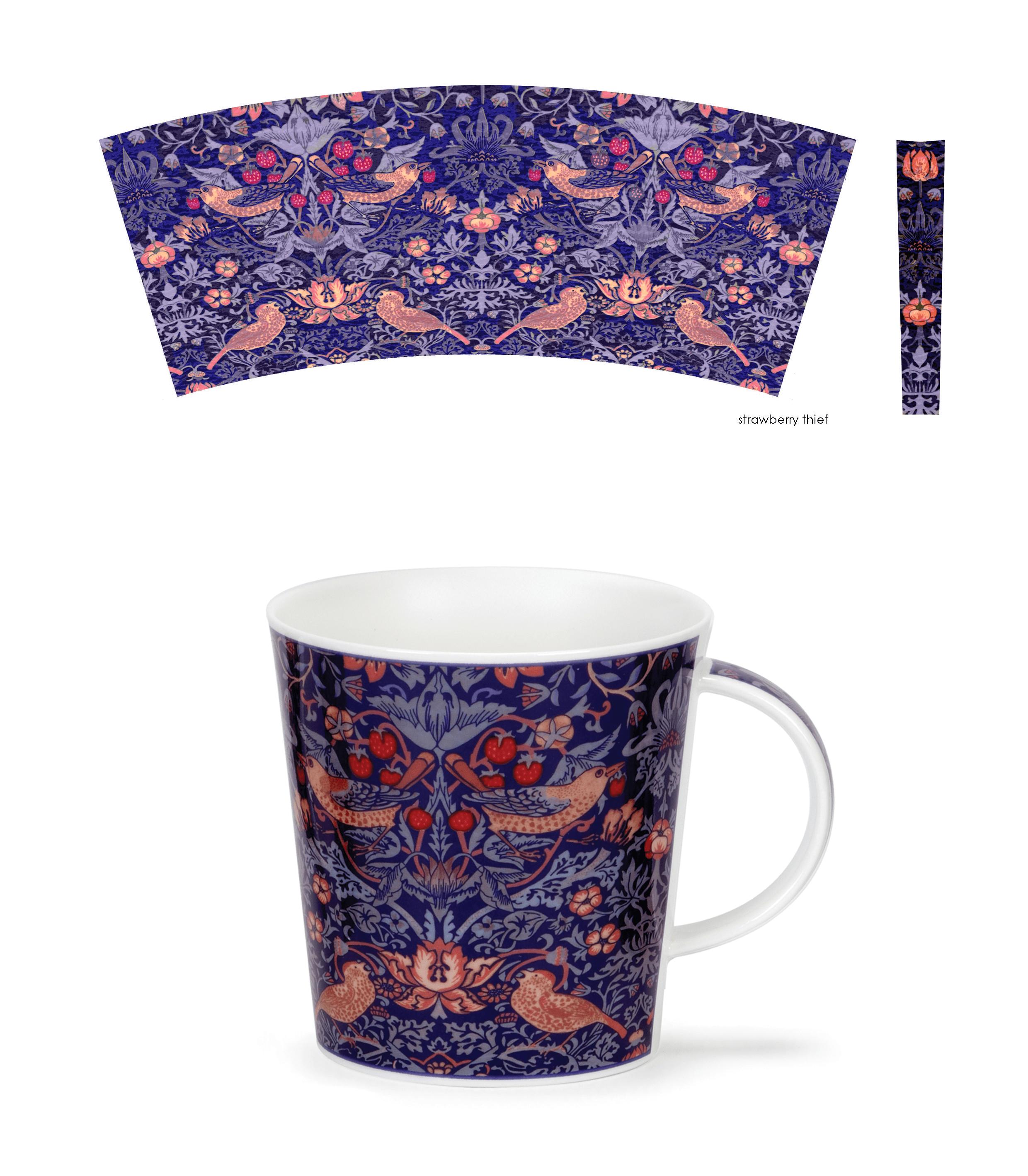 ★マラソン期間1/16までポイント5倍★ダヌーン　マグ　カップ　Cairngorm Arts and Crafts Strawberry Thief 480ml いちご泥棒　DUNOON