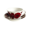 グスタフスベリ RED ASTER 495-08/3 ティーカップ&ソーサー GUSTAVSBERG