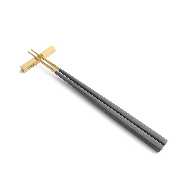 Rakuten - クチポール　cutipol　クーベ　KUBE　グレイ/ゴールド　KU39GRGB　箸+箸置きセット