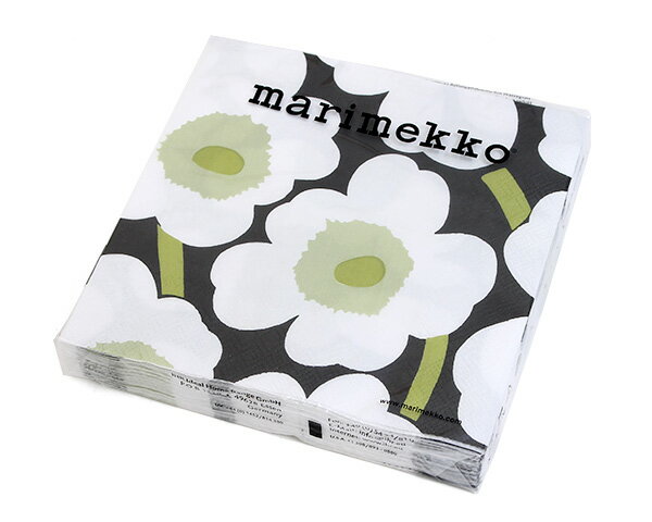 【送料無料】マリメッコ　ペーパーナプキン　552607　ウニッコ　ブラック　33×33cm　20枚入り　MARIMEKKO