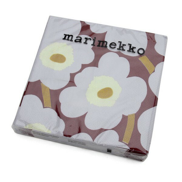 【送料無料】マリメッコ　ペーパーナプキン　552618　ウニッコ　ボルドー　33×33cm　20枚入り　MARIMEKKO