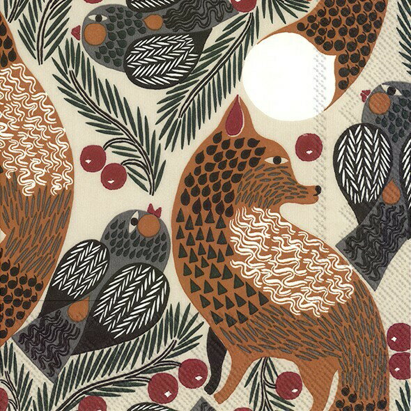 【送料無料】マリメッコ　ペーパーナプキン　823166　ケトゥンマルヤ　リネン　33×33cm　20枚入り　MARIMEKKO