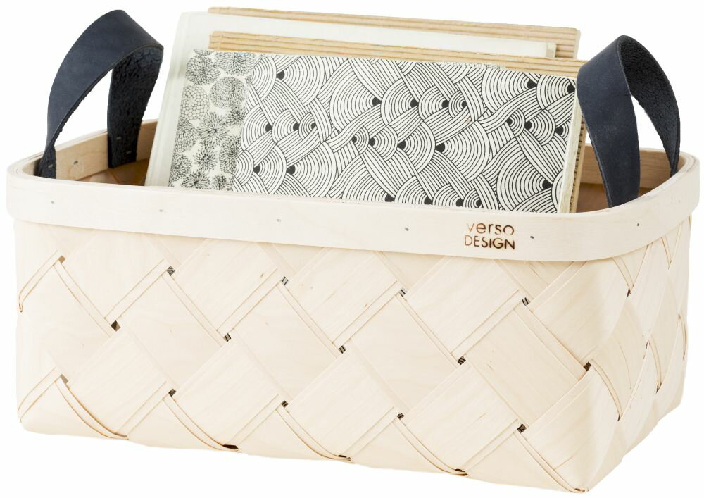 Rakuten - ベルソデザイン　LASTU S　レクタンバスケット　ブラックハンドル　VERSO　DESIGN