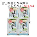 米 お米 白米 富山県産となみ野米 てんたかく 20kg（5kg×4） 令和5年産 送料無料（北海道