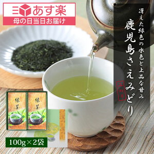 母の日 ギフト 新茶 2024 内祝い 上級 煎茶 さえみどり 鹿児島茶 100g 2袋 セット プレゼント 一番茶 お礼 高級 200g 初摘み 一番摘み 送料無料 快気 祝い 出産祝い 結婚祝い お茶 日本茶 緑茶 茶葉 鹿児島産 深蒸し茶 お返し ははの日 父の日 引き出物 粗品 贈り物 お祝い