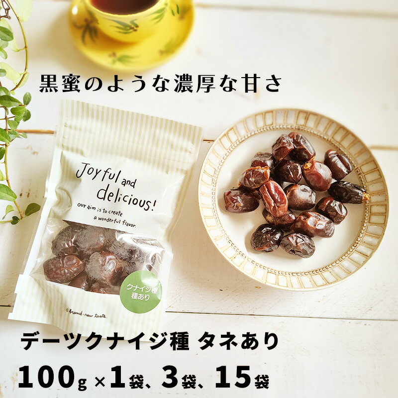 デーツ クナイジ種 100g 1袋 3袋 15袋 UAE産 無添加 砂糖不使用 非遺伝子組換 なつめやし ナツメヤシ 種あり タネあり スーパーフード