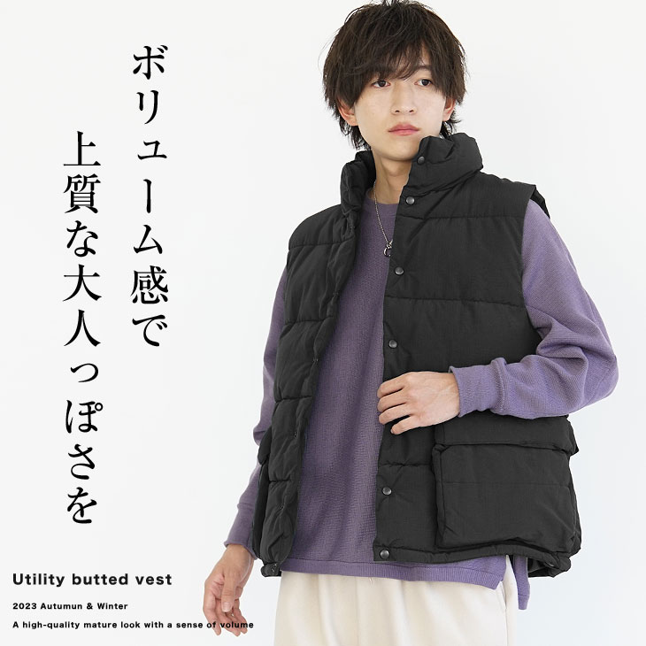 中綿ベスト メンズ 中綿ベスト ショート ベス...の紹介画像2